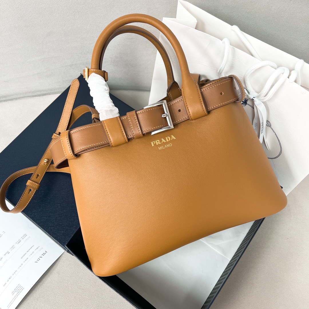 [TOP] PRADA Double Bag Cowhide 32x23x11cm - 3 Color