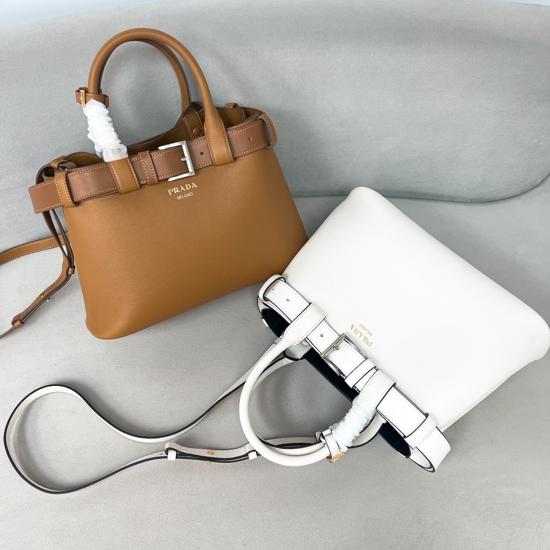 [TOP] PRADA Double Bag Cowhide 32x23x11cm - 3 Color