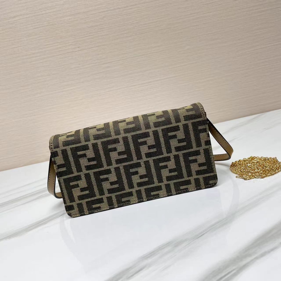 [TOP] FENDI FF Fabric Material Baguette Bags 21x11.5x5cm - GHW