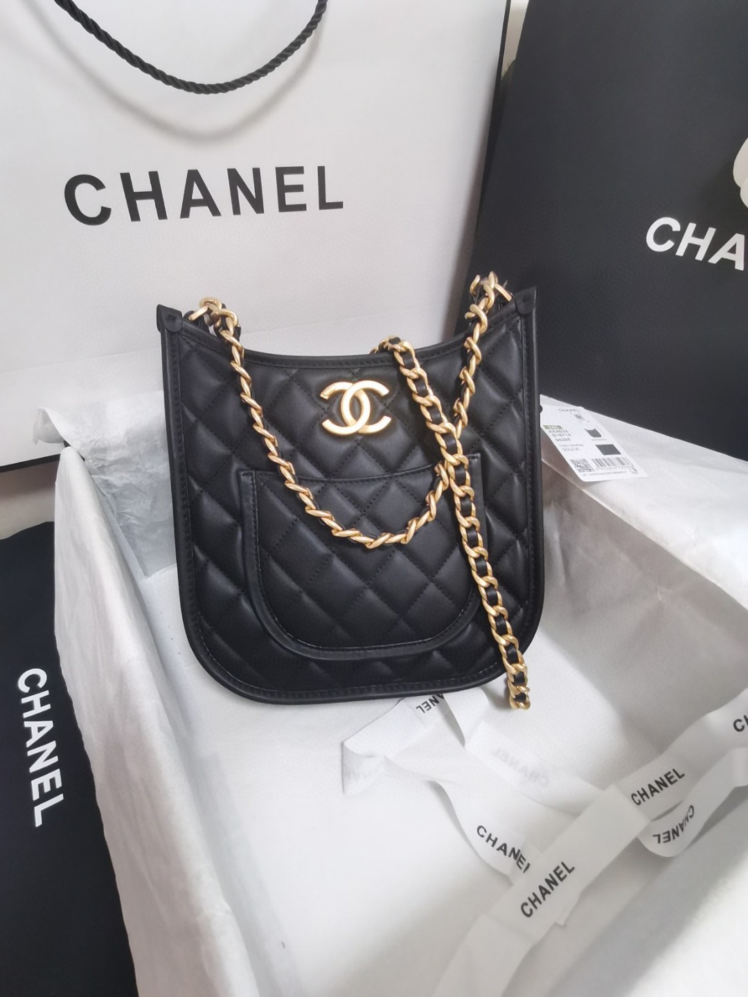 [TOP] CHANEL Jungle Embroidery Pattern Saddle Bags 21×23×6.5cm - GHW - 3 Colors