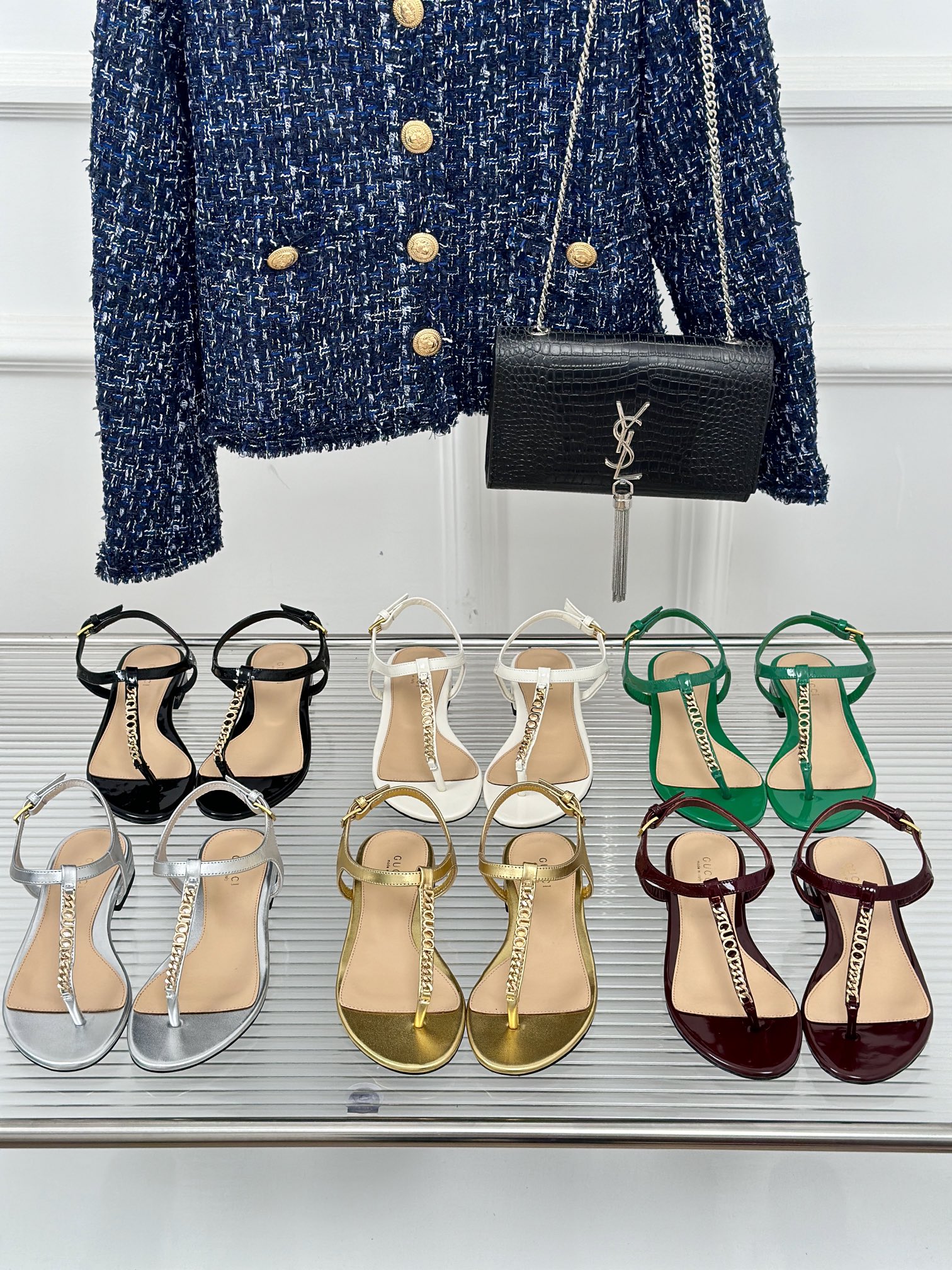 [TOP] GUCCI Chain Sandals - 6 Colors