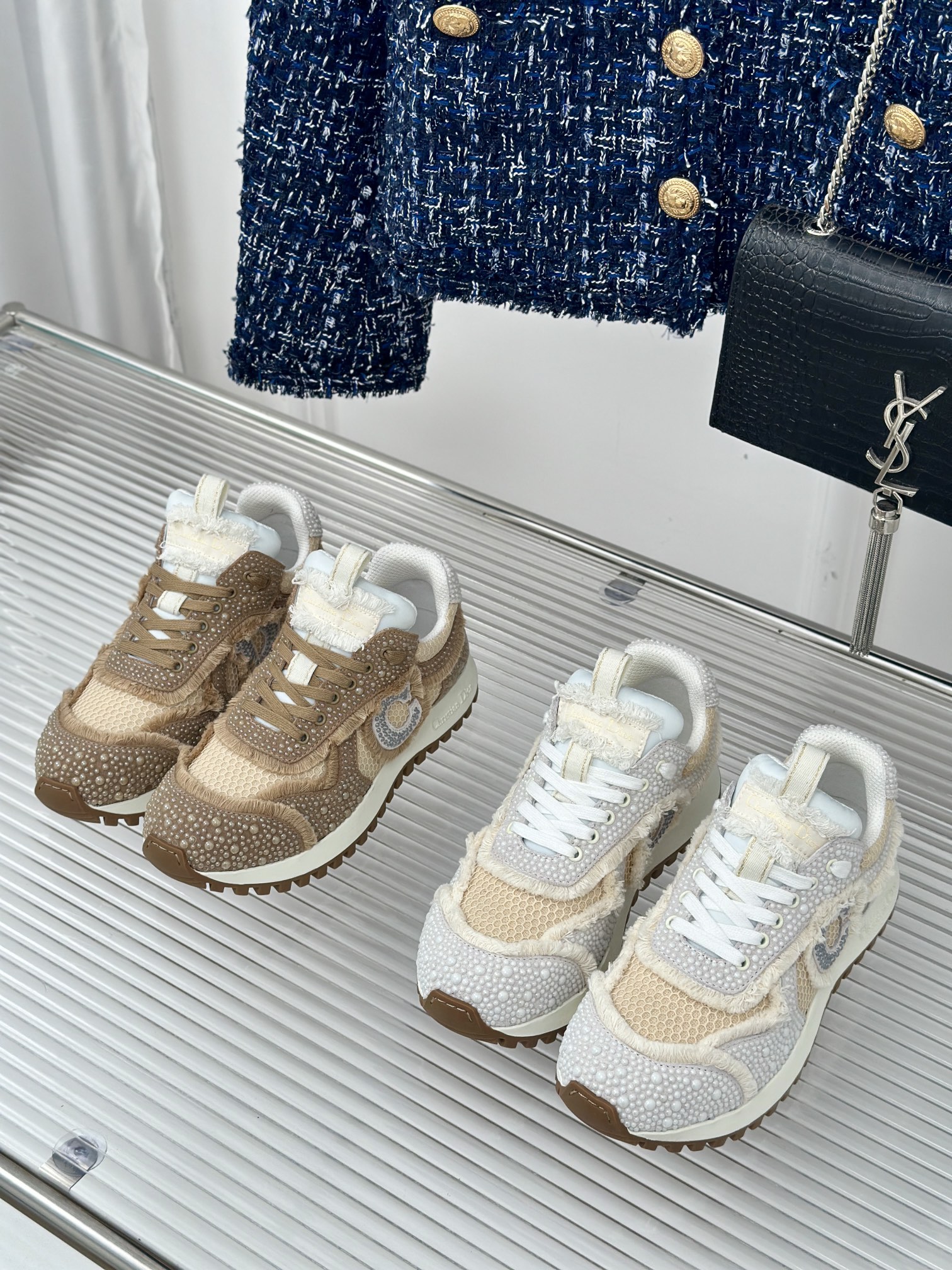 [TOP] Christian Dior Pearl Casual Sports Shoes - 2 Colors