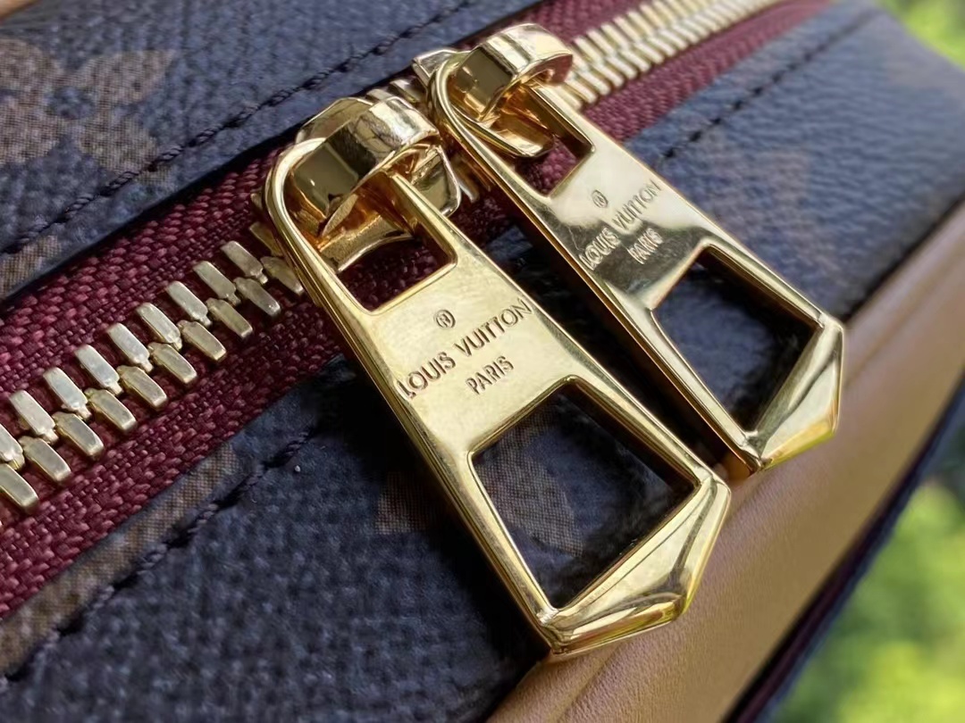 [TOP] Louis Vuitton LV £V Monogram Mini Deauville Bag 21 x 16 x 7cm-Brown