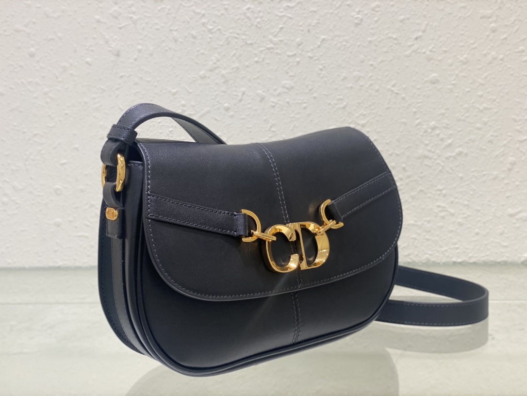 [TOP] Christian Dior Oblique Printed Fabric Besace Handbag 24X15X6cm - GHW