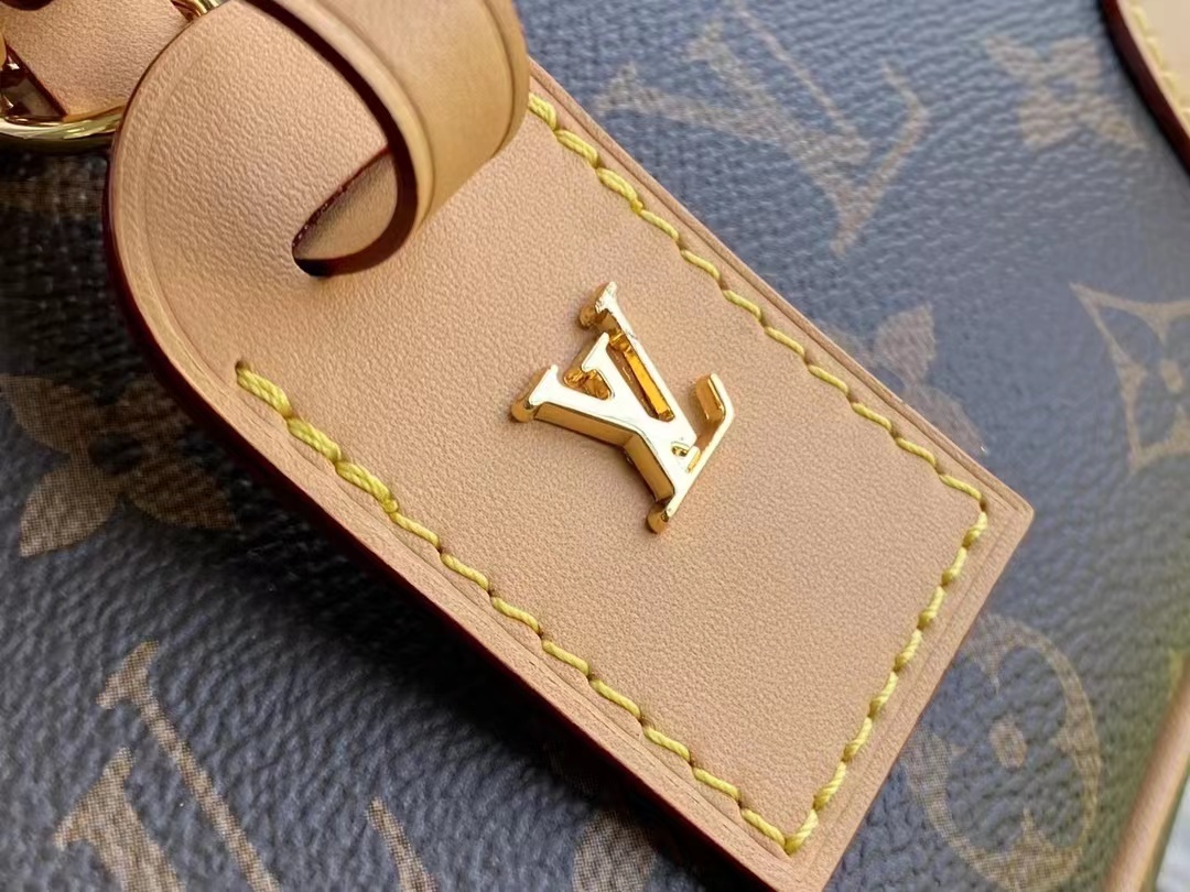 [TOP] Louis Vuitton LV £V Monogram Mini Deauville Bag 21 x 16 x 7cm-Brown