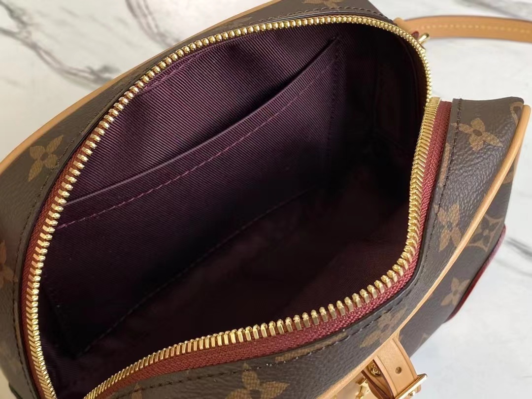 [TOP] Louis Vuitton LV £V Monogram Mini Deauville Bag 21 x 16 x 7cm-Brown