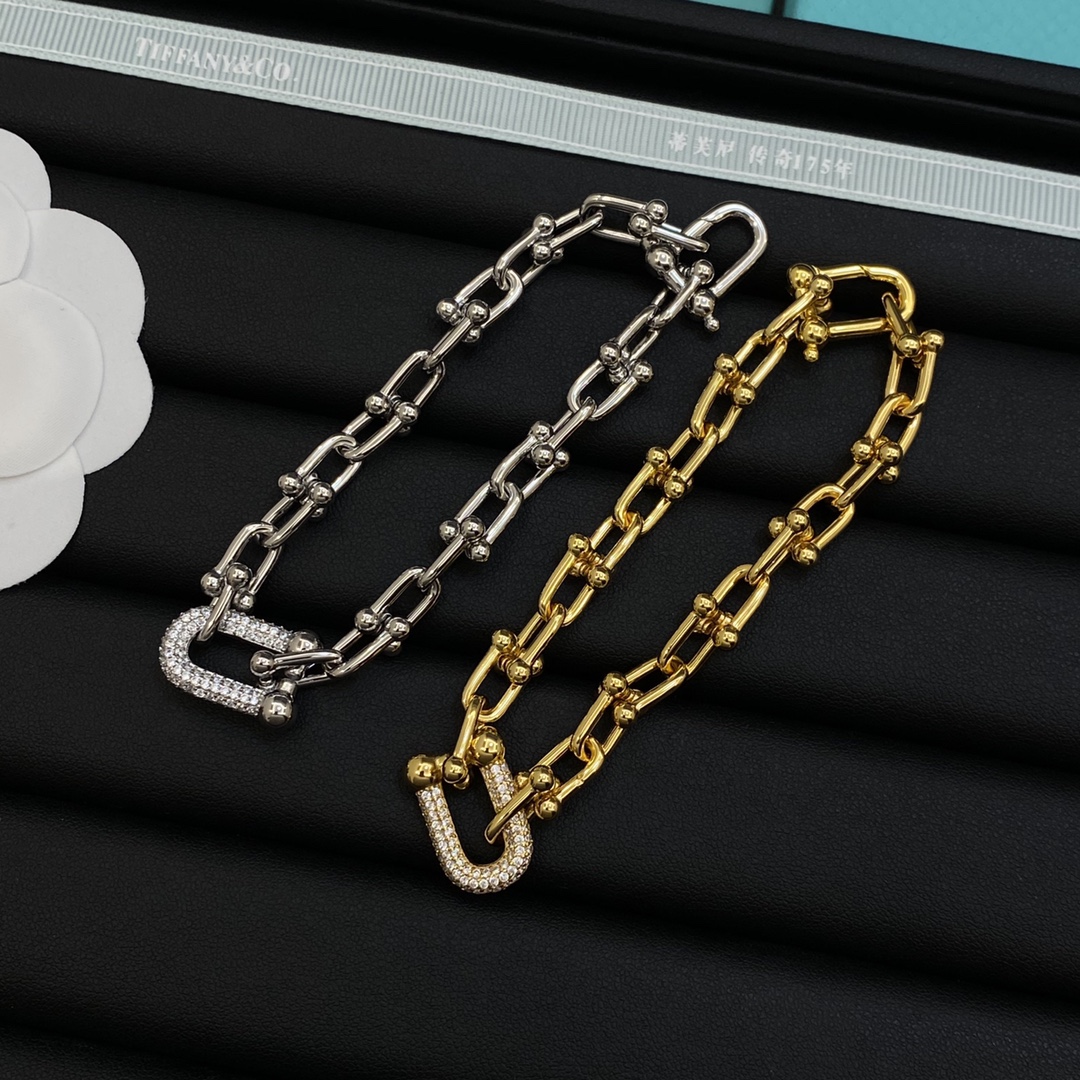 [TOP] Tiffany & Co. Lock Bracelet with Diamonds - 2 Color