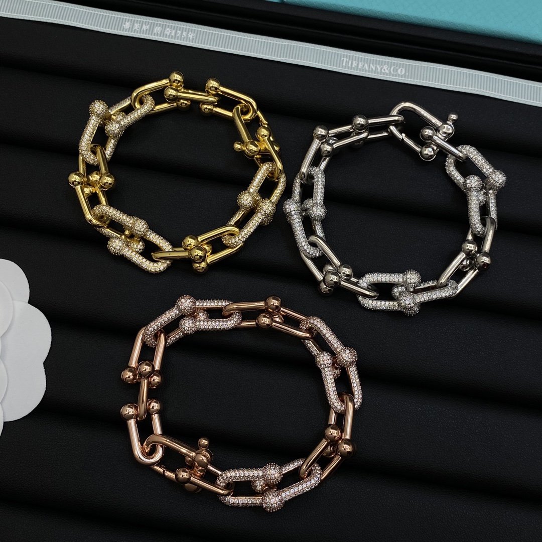 [TOP] Tiffany & Co. Lock Bracelet with Diamonds - 3 Color