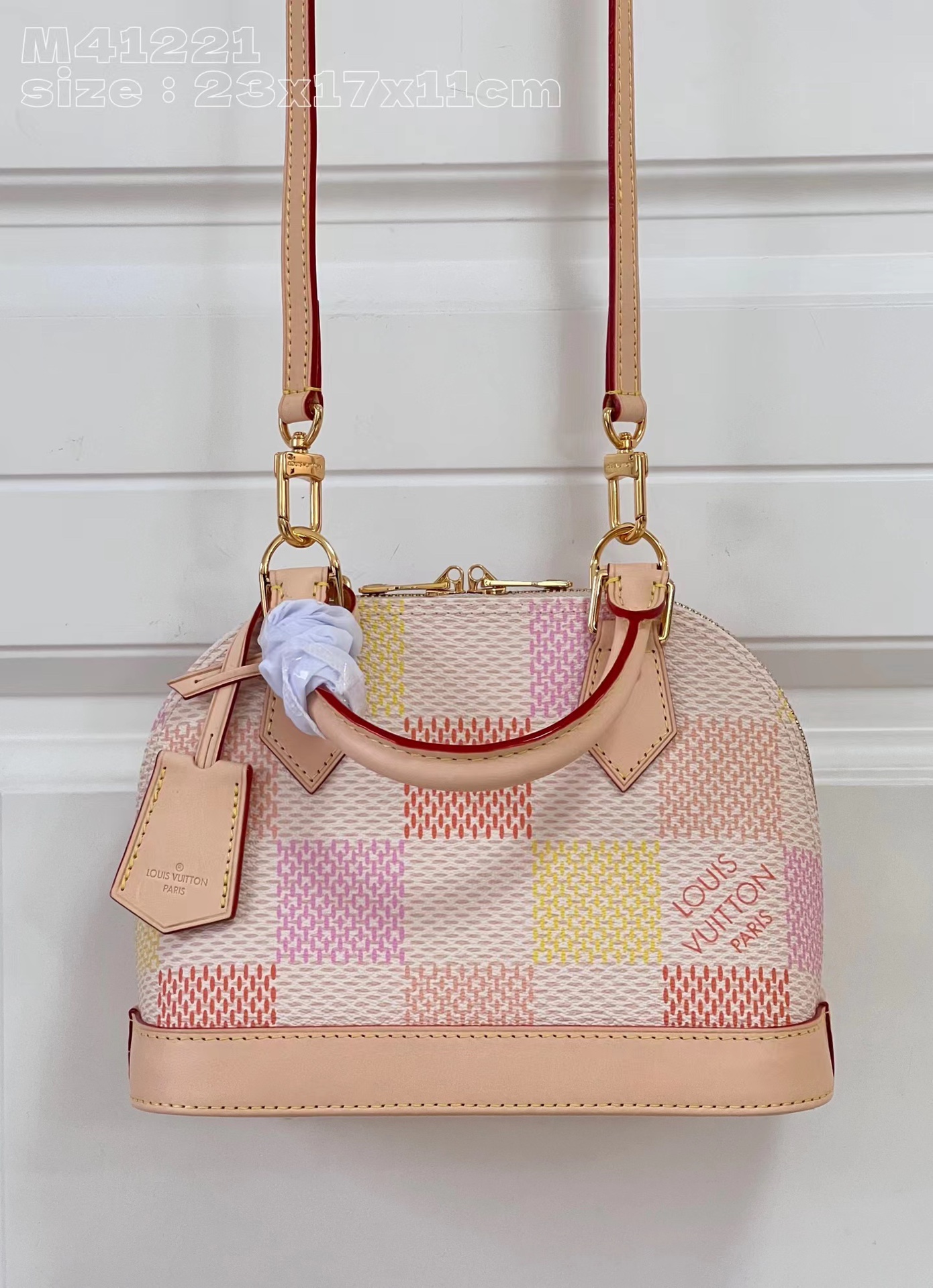 [TOP] Louis Vuitton LV Calfskin Alma BB Handbags - 23x17x11cm- Pink