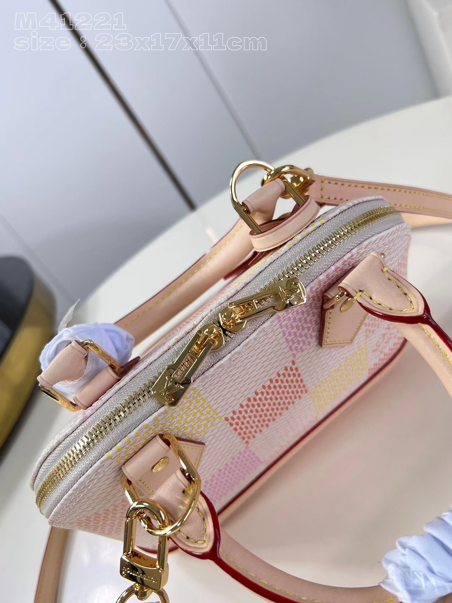 [TOP] Louis Vuitton LV Calfskin Alma BB Handbags - 23x17x11cm- Pink