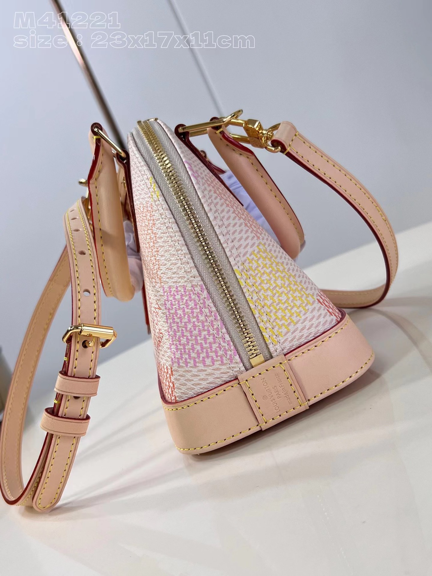 [TOP] Louis Vuitton LV Calfskin Alma BB Handbags - 23x17x11cm- Pink