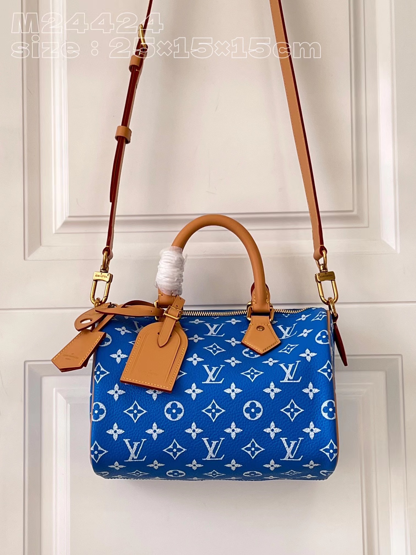 [TOP] Louis Vuitton LV Calfskin Speedy 25 Bag 25x15x15cm - 3 Colors