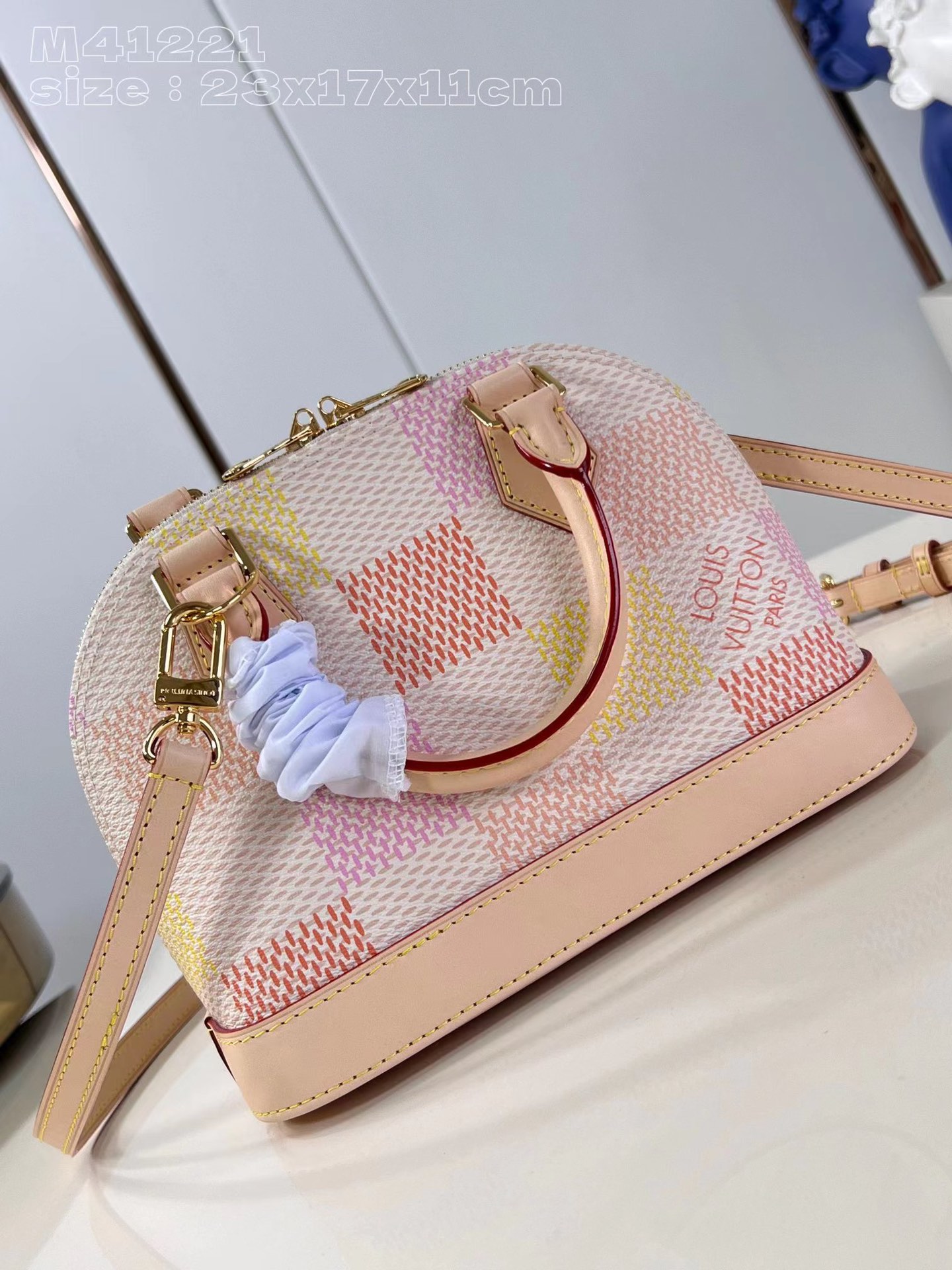 [TOP] Louis Vuitton LV Calfskin Alma BB Handbags - 23x17x11cm- Pink