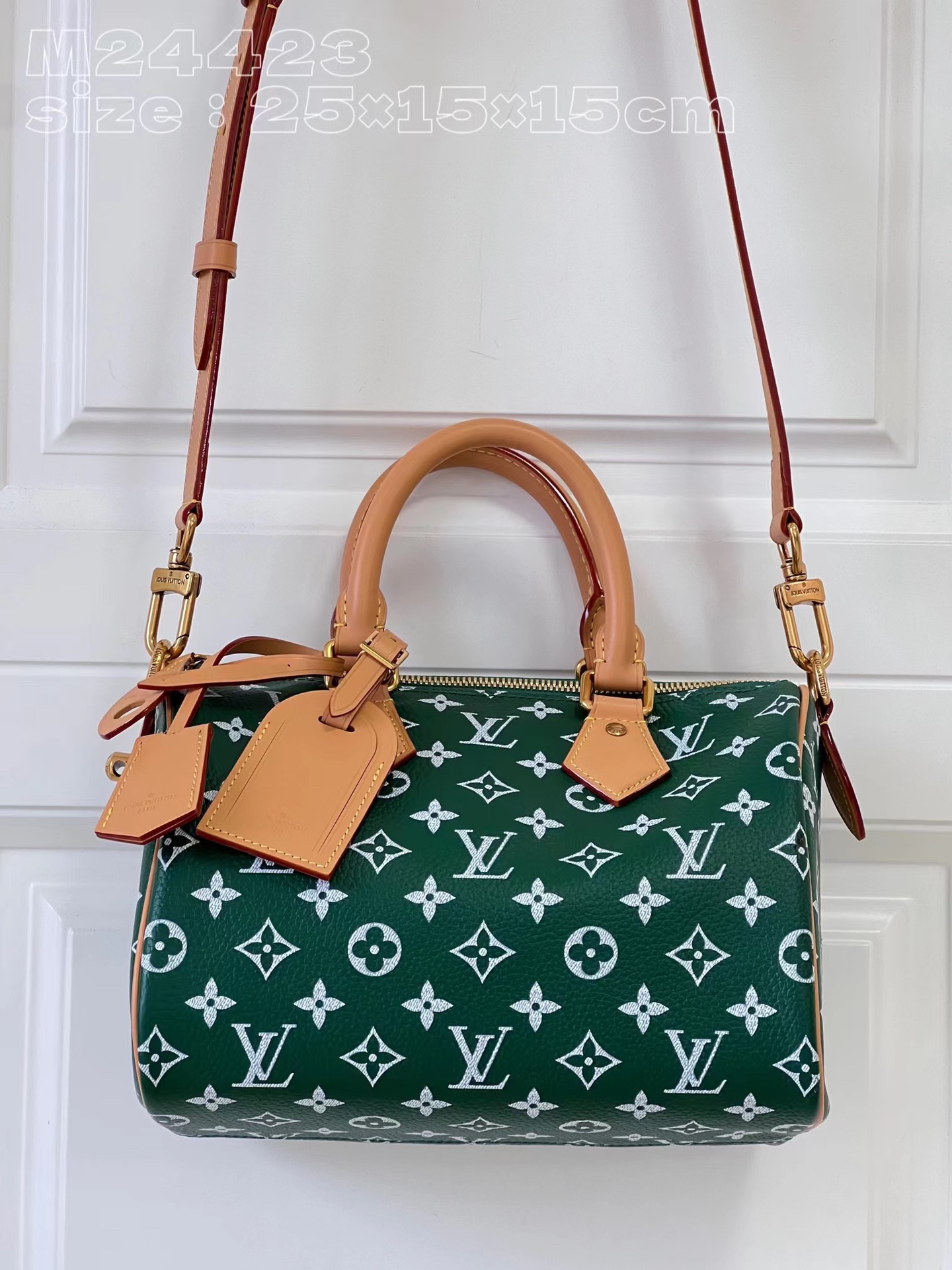 [TOP] Louis Vuitton LV Calfskin Speedy 25 Bag 25x15x15cm - 3 Colors
