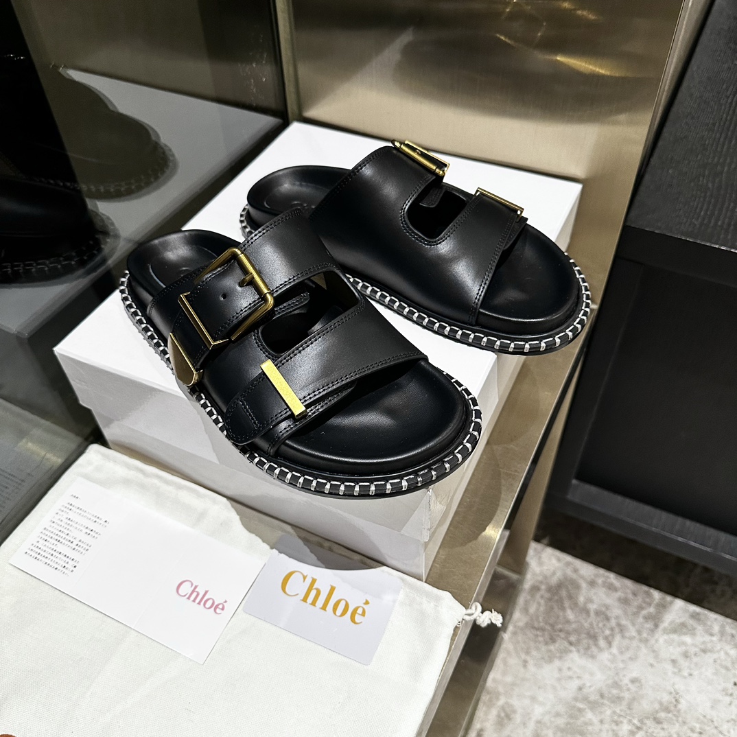 [TOP] Chloe The Latest Slippers - Black/White