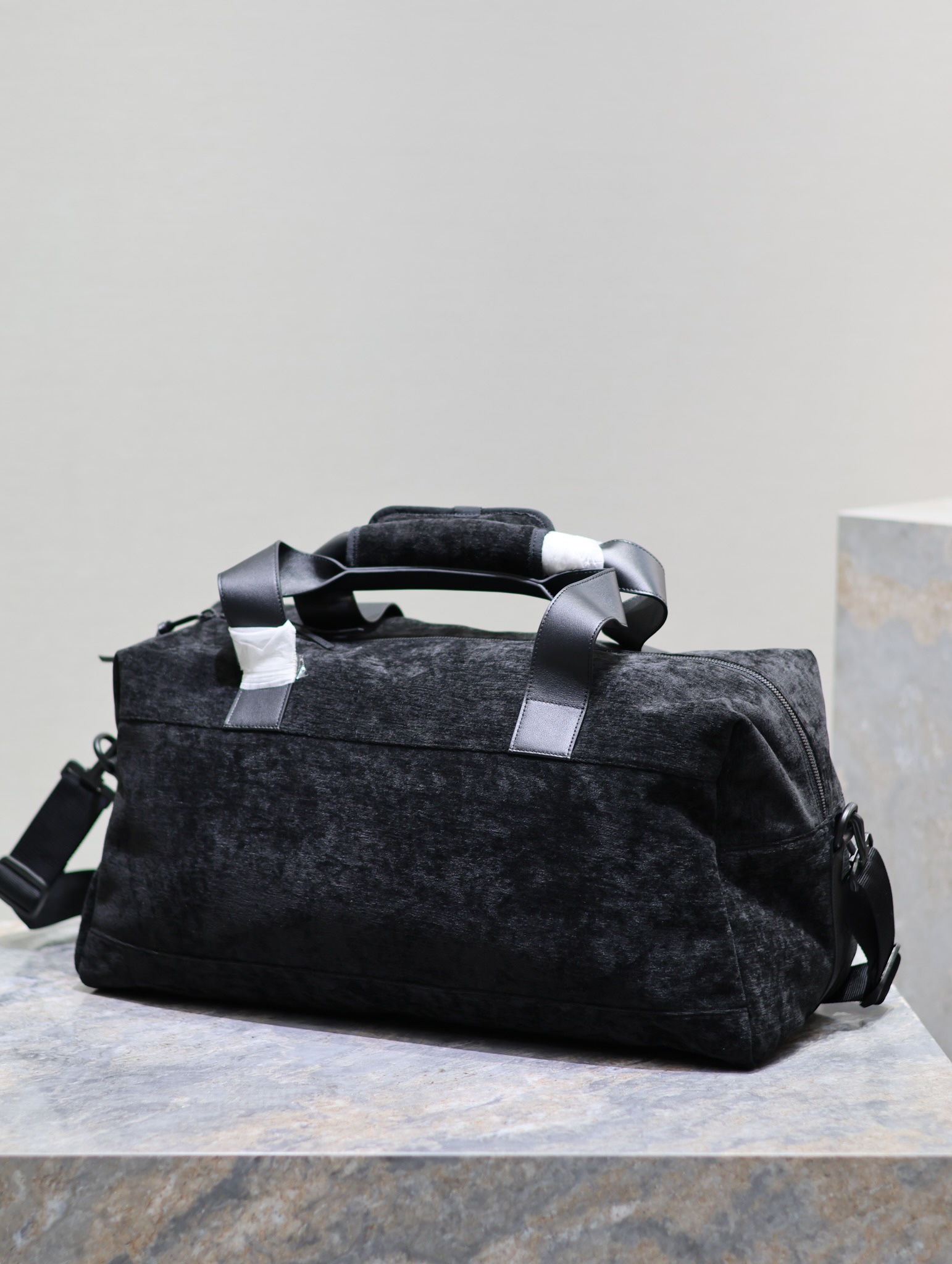 [TOP] Yves Saint Laurent YSL Suede Travel Handbag - Black