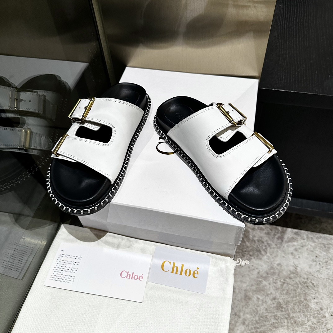 [TOP] Chloe The Latest Slippers - Black/White