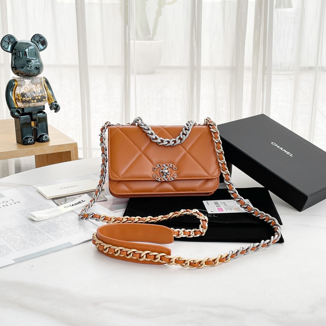 [TOP] CHANEL 19 Series WOC Bag 12×19.5×4CM - 7 Colors - GHW&SHW
