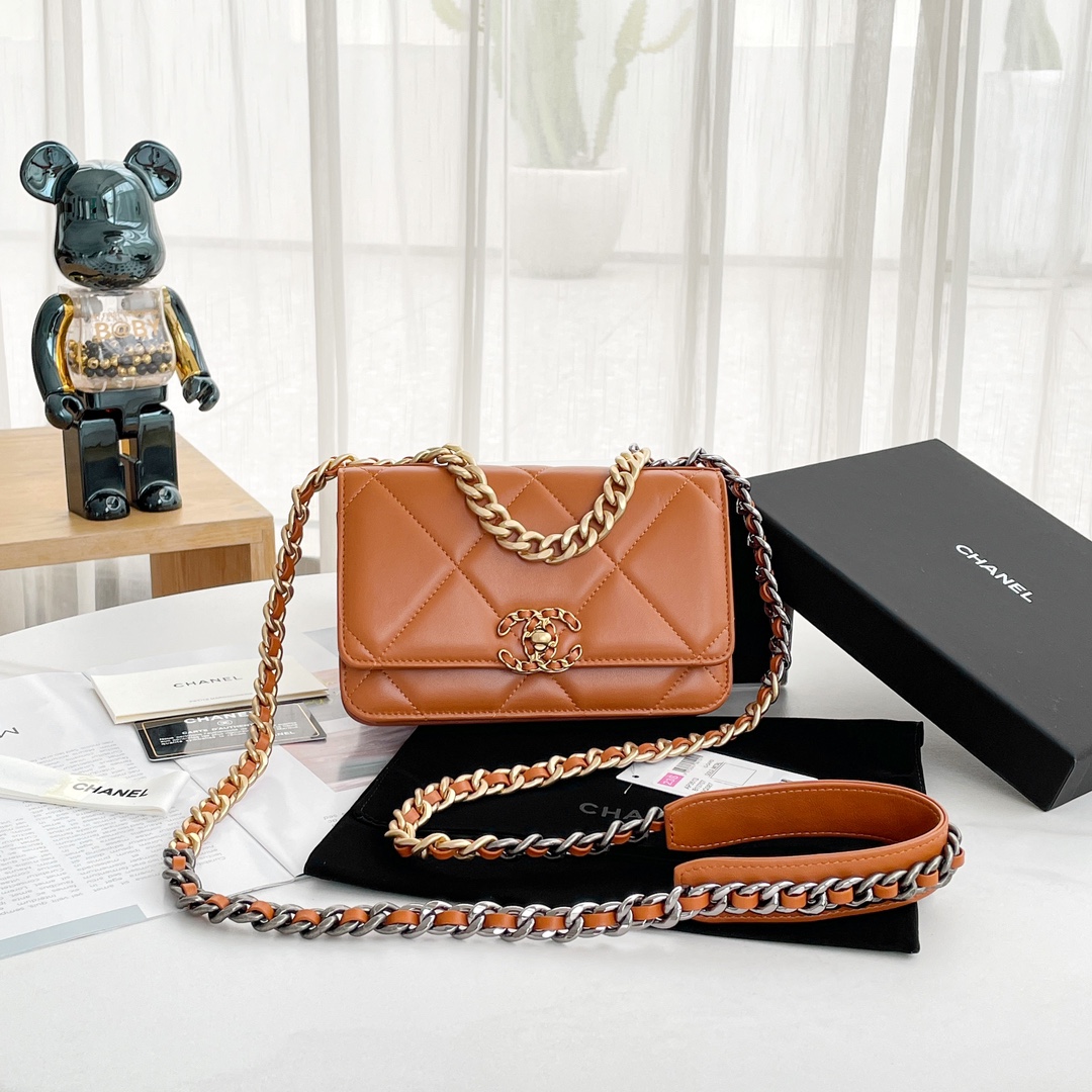 [TOP] CHANEL 19 Series WOC Bag 12×19.5×4CM - 7 Colors - GHW&SHW