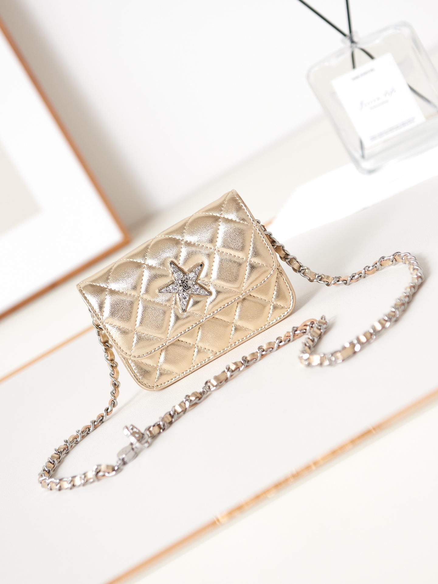 [TOP] CHANEL Star Diamond LOGO Mini Bags - SHW -  Silver&Gold