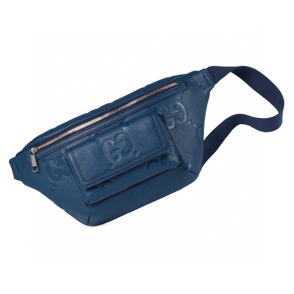 [TOP] GUCCI Men's Double G Leather Waist Bag - Black
