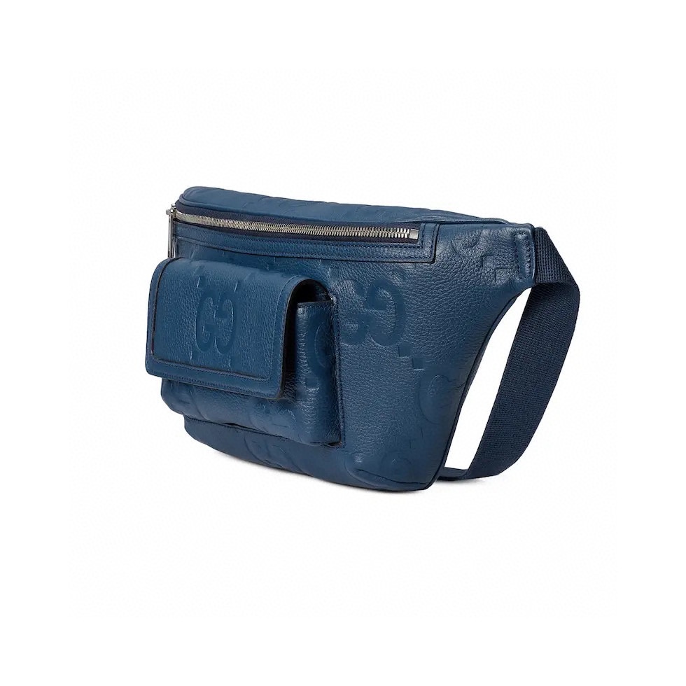 [TOP] GUCCI Men's Double G Leather Waist Bag - Black