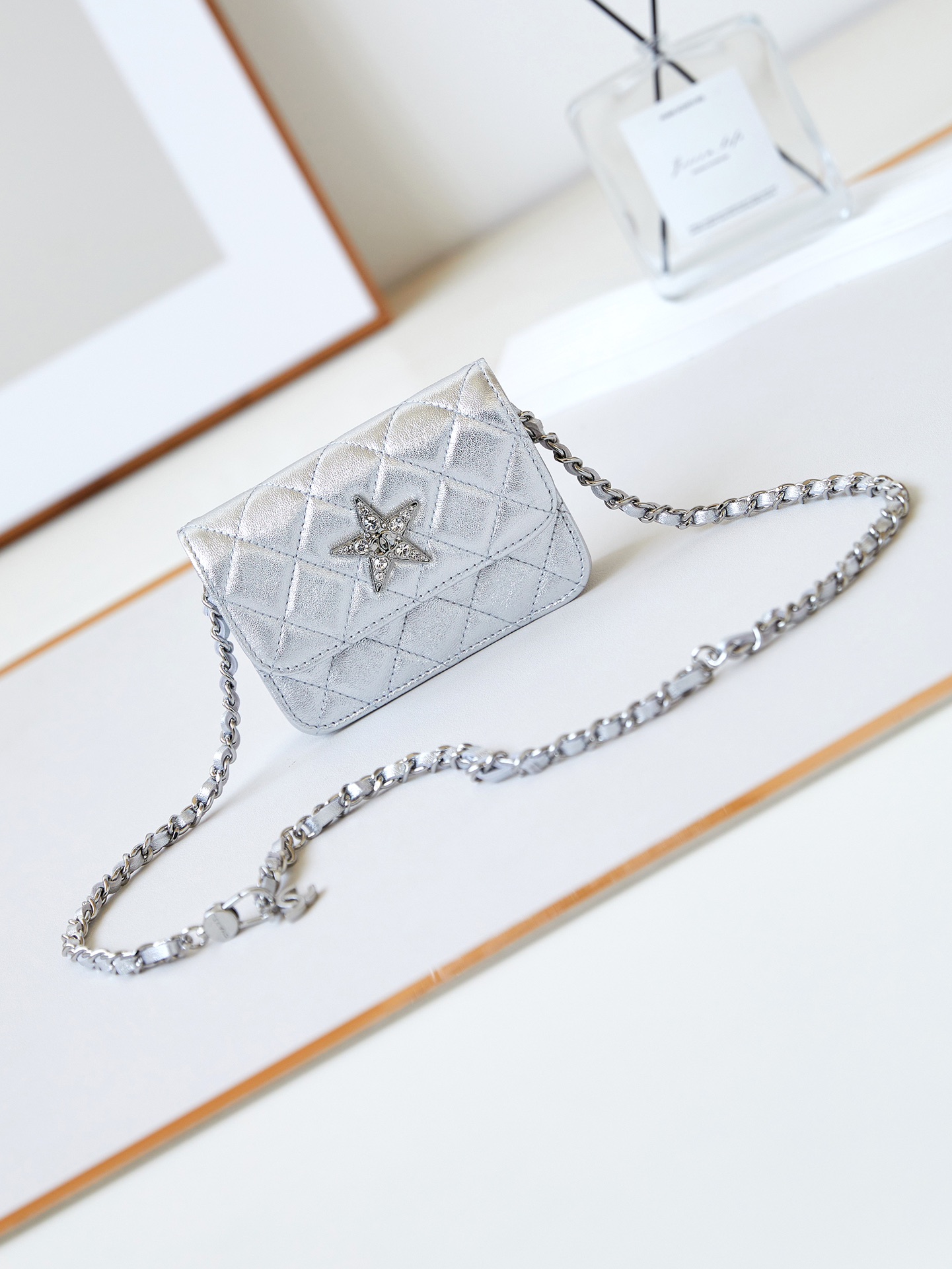 [TOP] CHANEL Star Diamond LOGO Mini Bags - SHW -  Silver&Gold