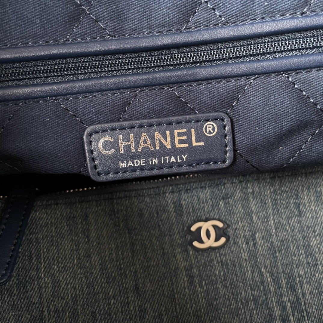 [TOP] CHANEL Rivet denim 22 Bags 19x20x6cm/35x37x7cm/39x42x8cm - Denim
