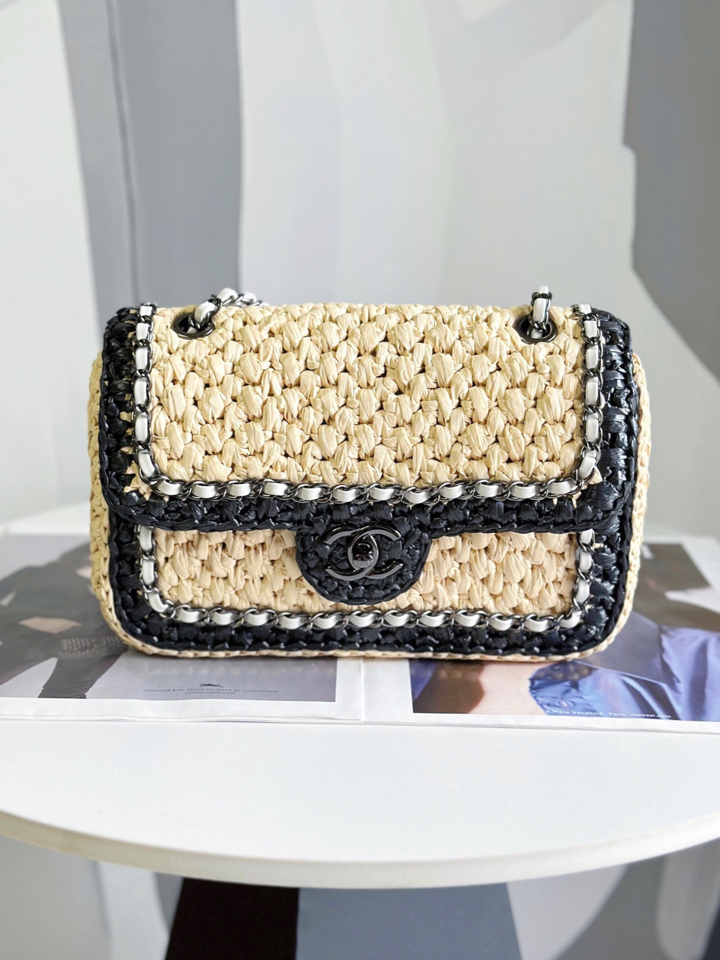 [TOP] CHANEL 24c Hand Woven Flab Bags - 18cm/23cm