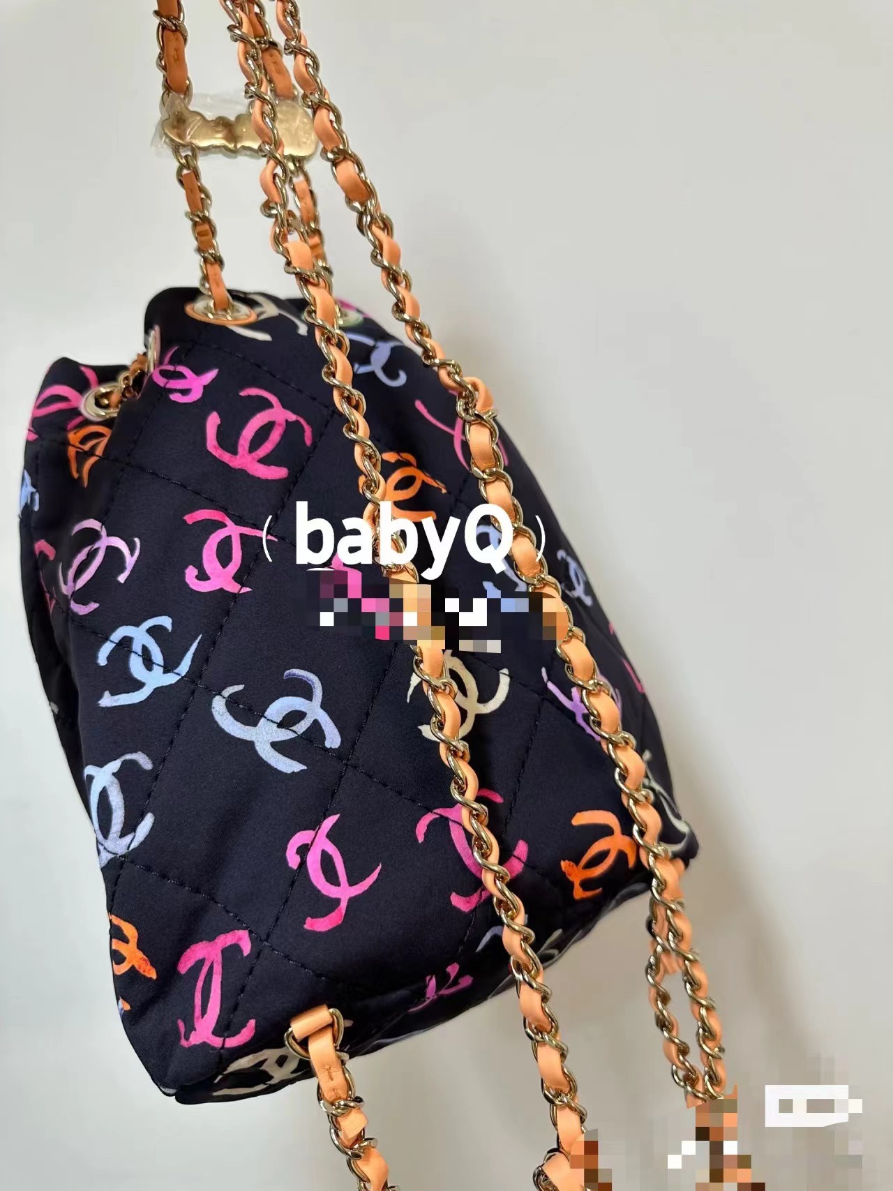 [TOP] CHANEL 24ss Dual C Printed Small Water Bucket - Glacier Blue