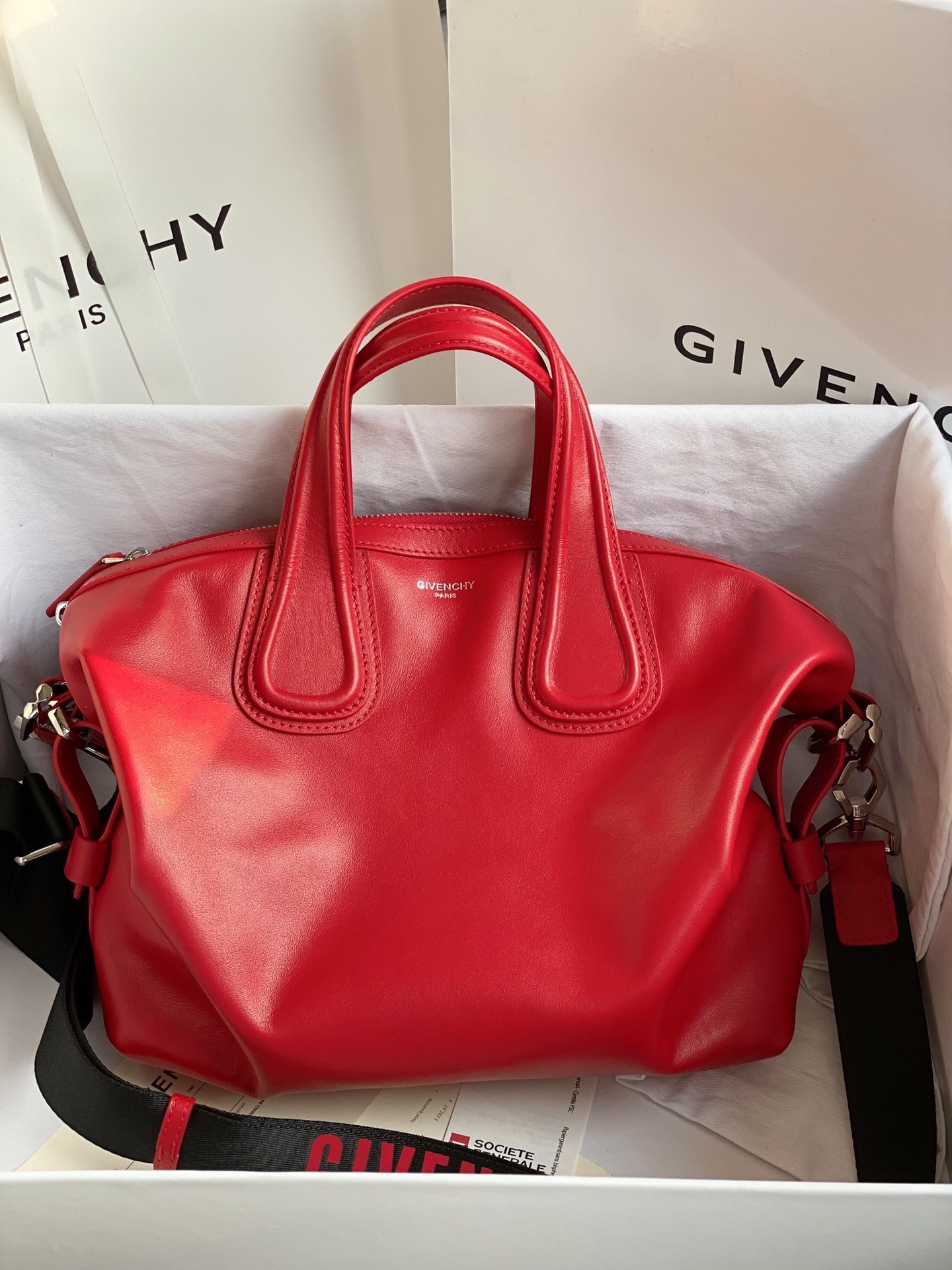 [TOP] GIVENCHY Nightingale Handbag Natural Textured Calfskin 28cm - 2 Color