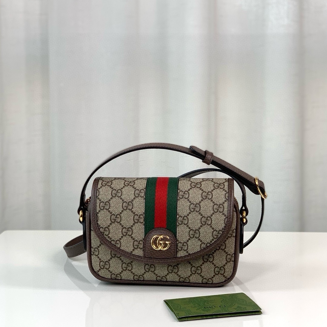 [TOP] GUCCI Ophidia Series GG Mini Bags 19X13X5cm - 2 Colors