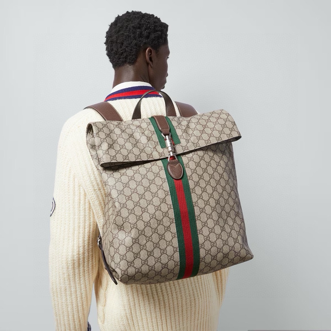 [TOP] GUCCI Jackie 1961 GG Backpack 52.5X33X18cm - SHW