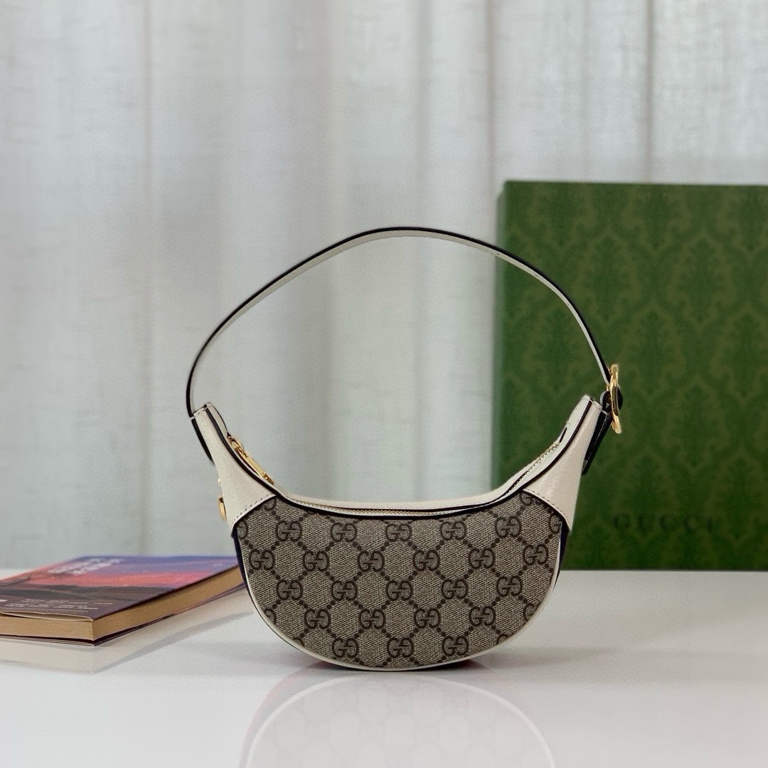 [TOP] GUCCI Ophidia Series Half Moon Mini Handbag 20X15X5CM - GHW