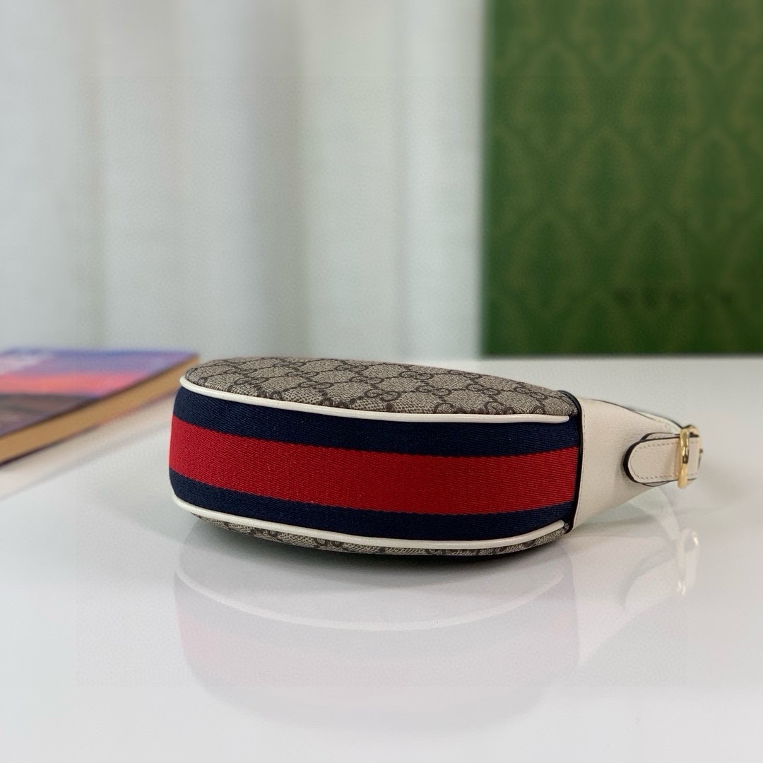 [TOP] GUCCI Ophidia Series Half Moon Mini Handbag 20X15X5CM - GHW