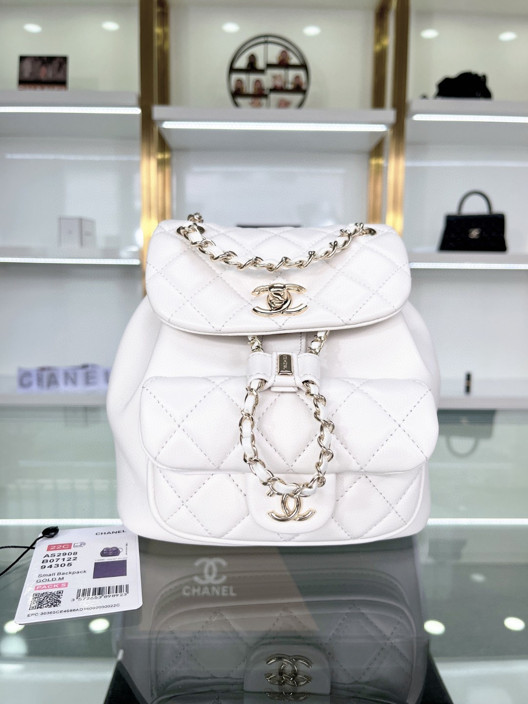 [TOP] CHANEL 22k Calfskin Duma Bags 18×18×12cm - GHW - 5 Colors