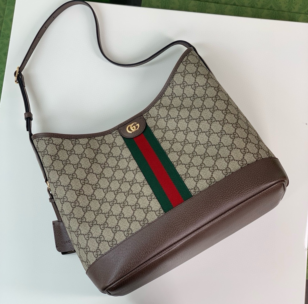 [TOP] GUCCI Ophidia Series GG Shoulder Backpack - 23X21X12cm/34X32X17cm - GHW