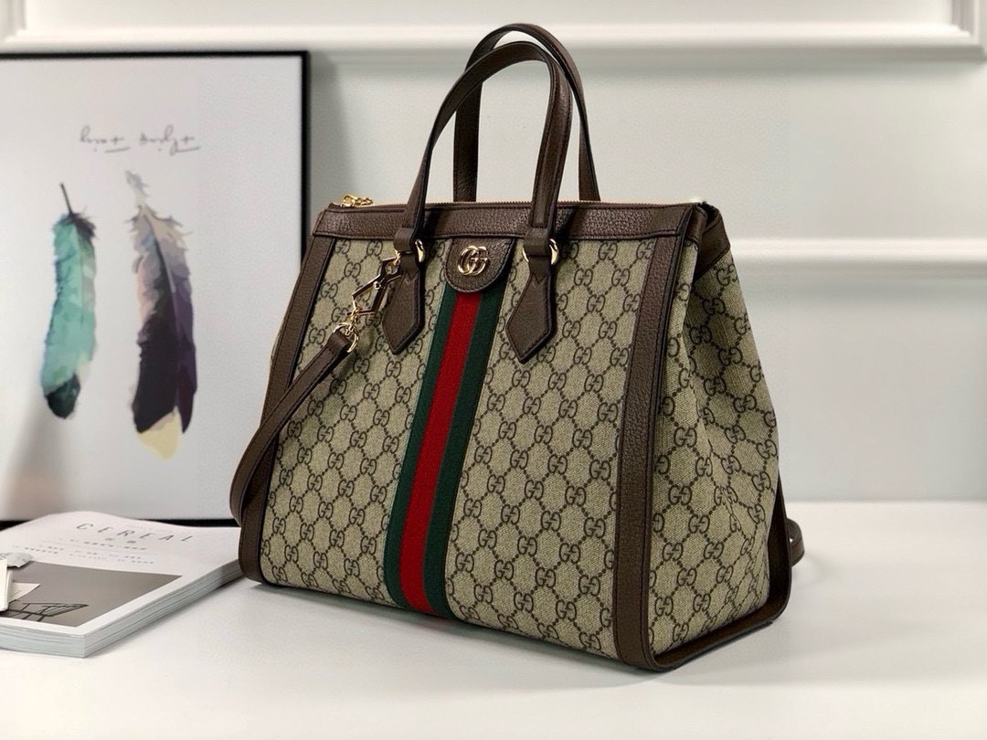 [TOP] GUCCI Ophidia Series Portable Tote Bags - 24x20x10cm/33x27.5x14.5cm - GHW