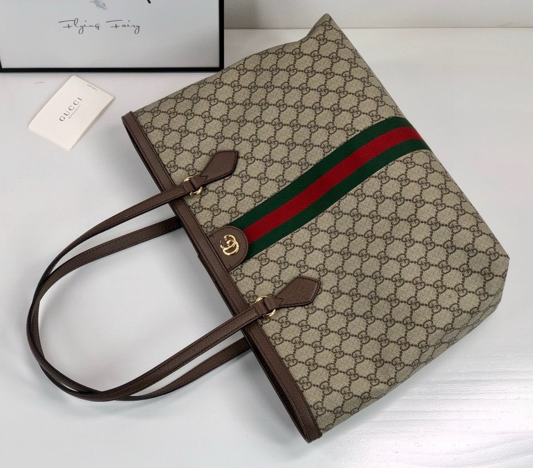 [TOP] GUCCI Ophidia Series Portable Tote Bag 38x28x14cm - GHW