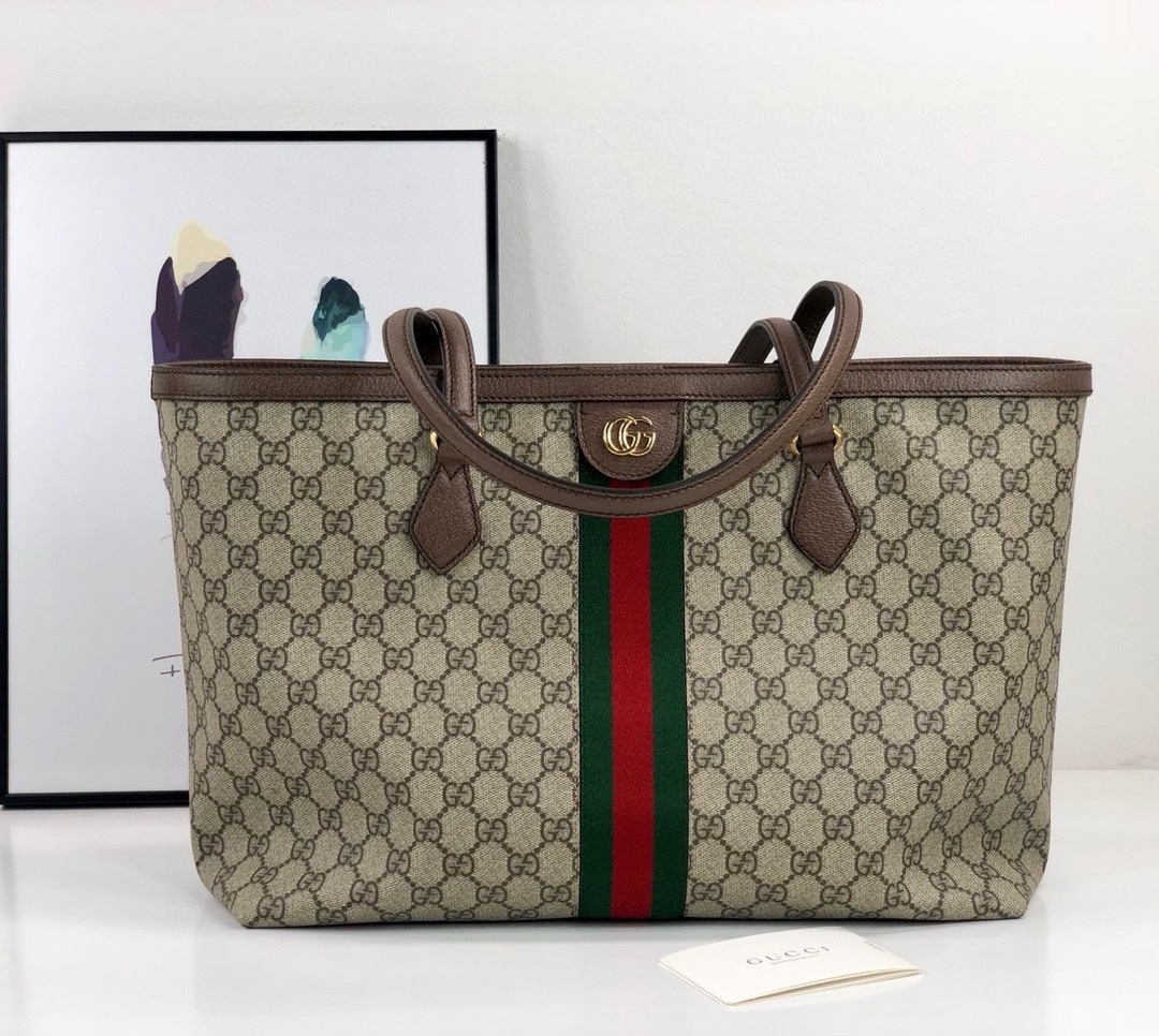 [TOP] GUCCI Ophidia Series Portable Tote Bag 38x28x14cm - GHW