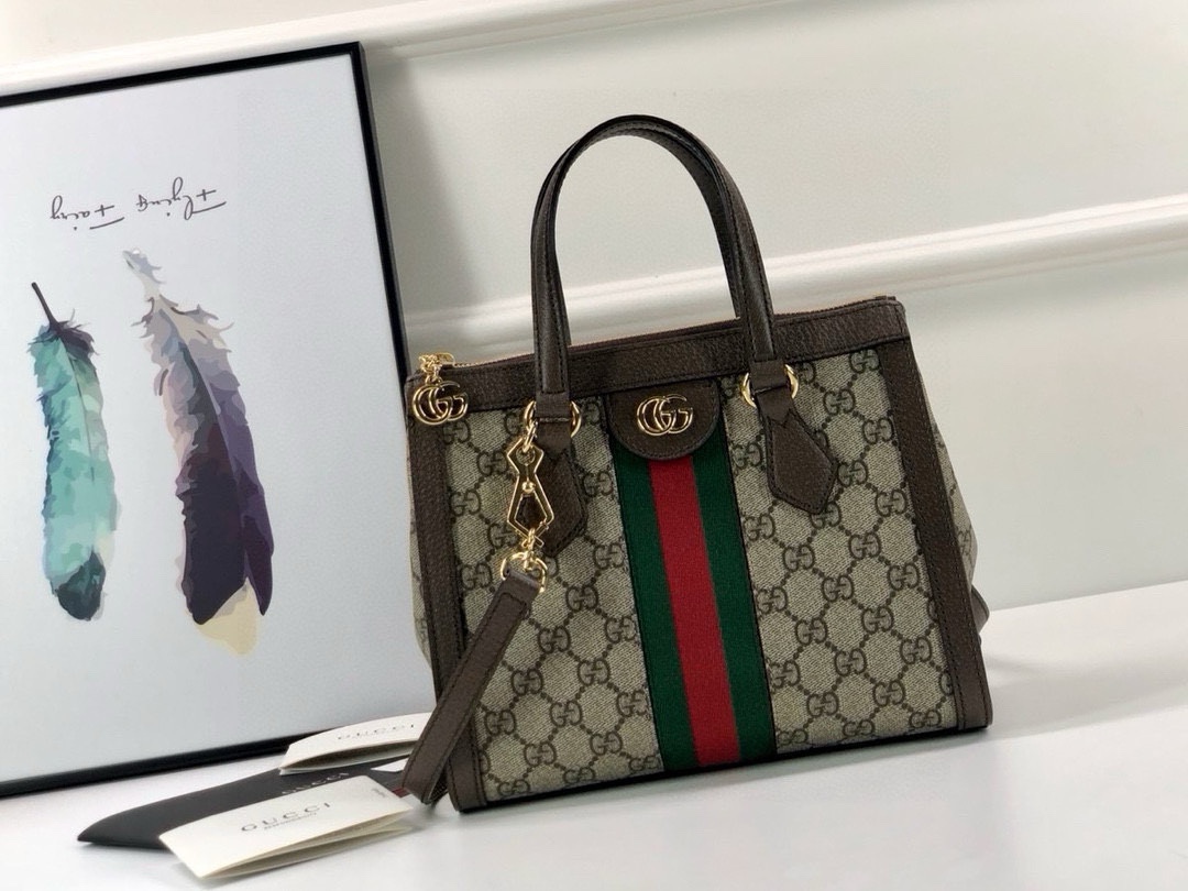 [TOP] GUCCI Ophidia Series Portable Tote Bags - 24x20x10cm/33x27.5x14.5cm - GHW