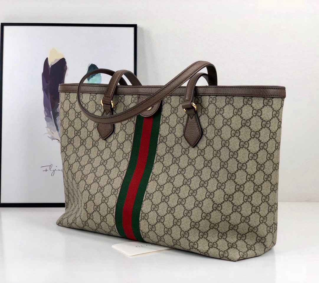[TOP] GUCCI Ophidia Series Portable Tote Bag 38x28x14cm - GHW