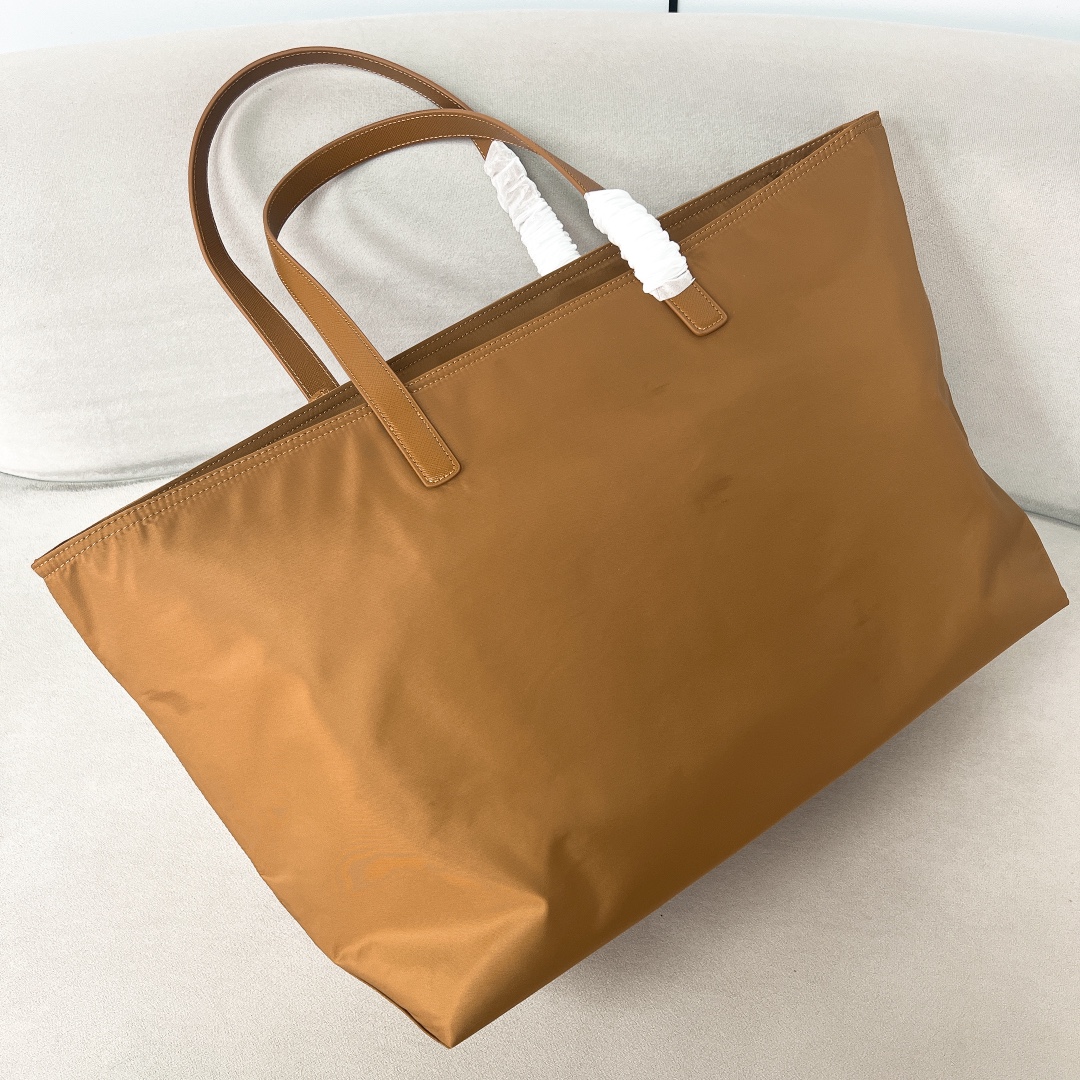 [TOP] PRADA Nylon Tote Bag 43x31x15cm - Brown