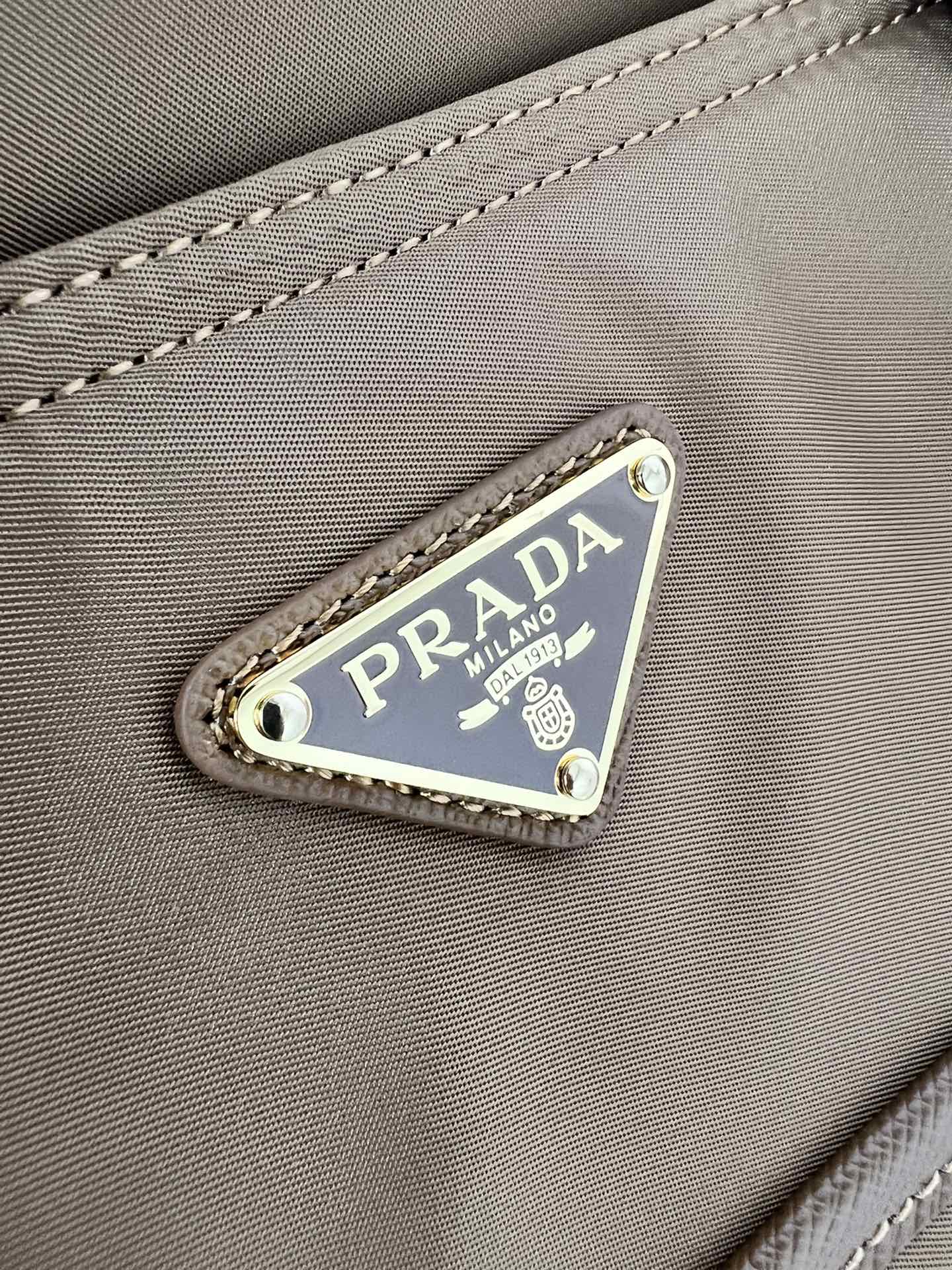 [TOP] PRADA Nylon Tote Bag 43x31x15cm - Brown