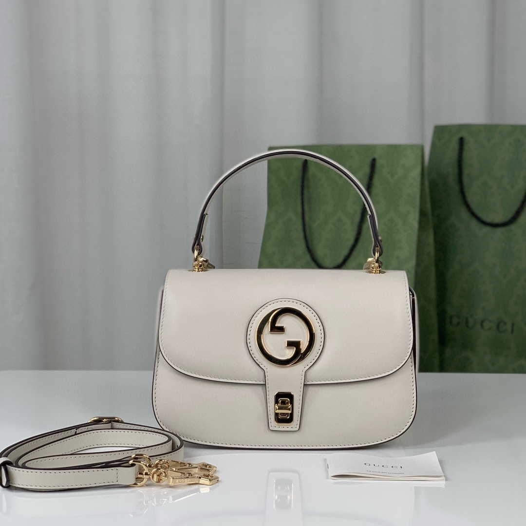 [TOP] GUCCI Blondie Series Circular Mutual Buckle Handbags 23X15X11cm - 4 Colors - GHW