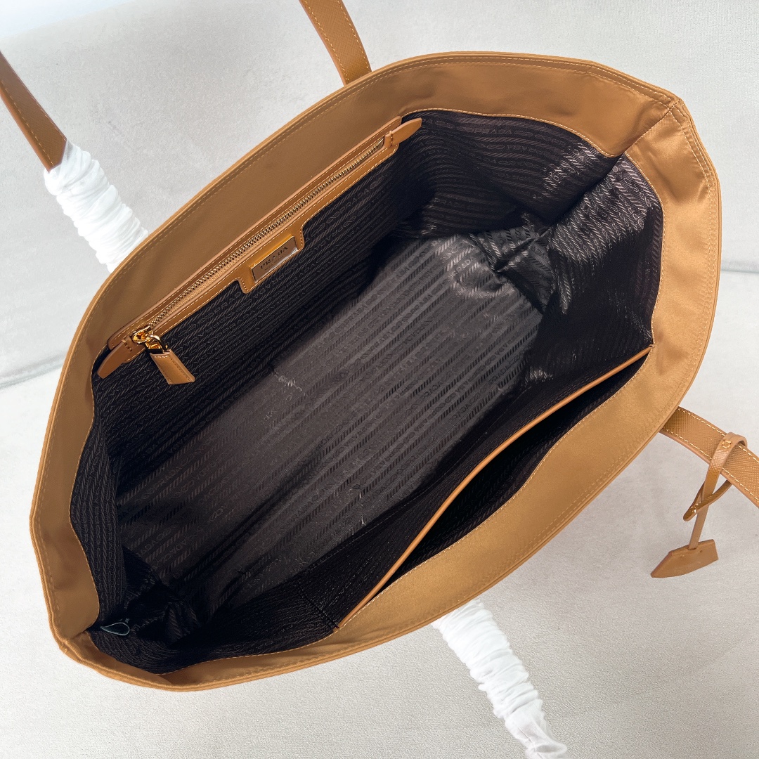 [TOP] PRADA Nylon Tote Bag 43x31x15cm - Brown