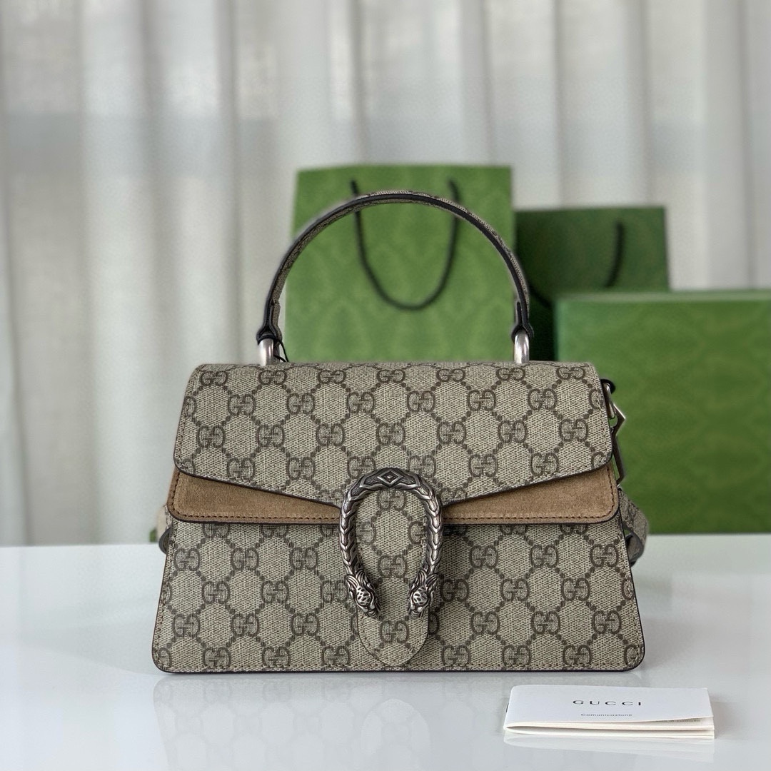 [TOP] GUCCI Dionysus Series Handbags 24X16X11cm - Khaki