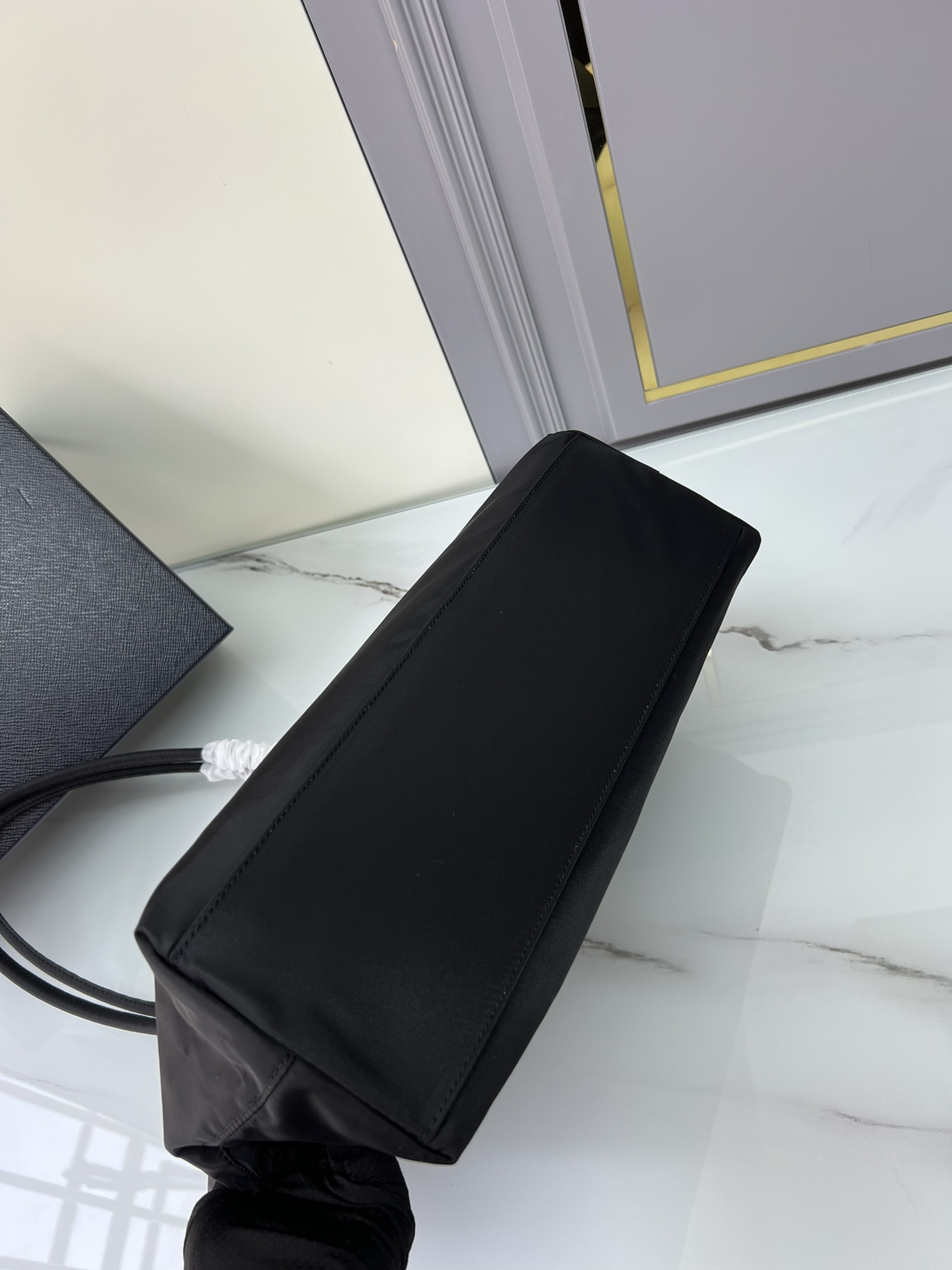 [TOP] PRADA Nylon Tote Bag 35x30x10cm - Black