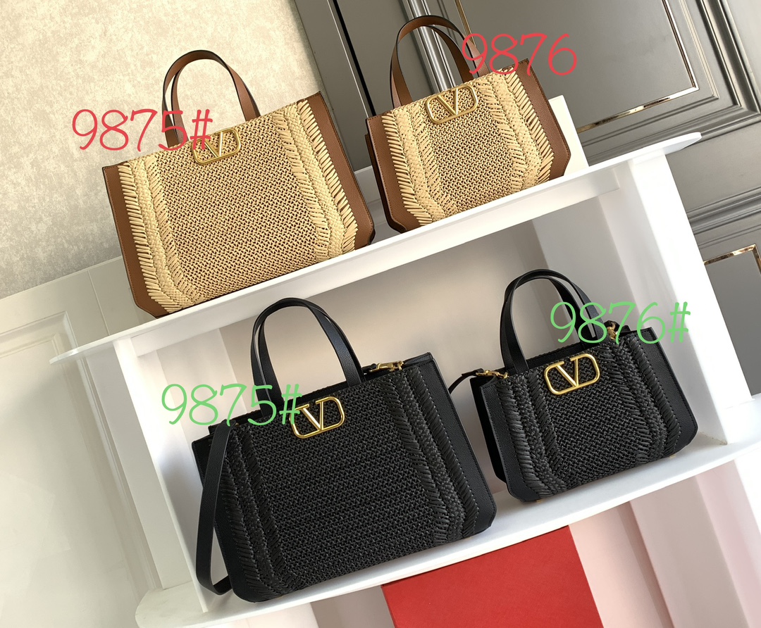 [TOP] VALENTINO VLogo Tote Bag Weave 28x18x11cm/38x25x12cm - 2 Color