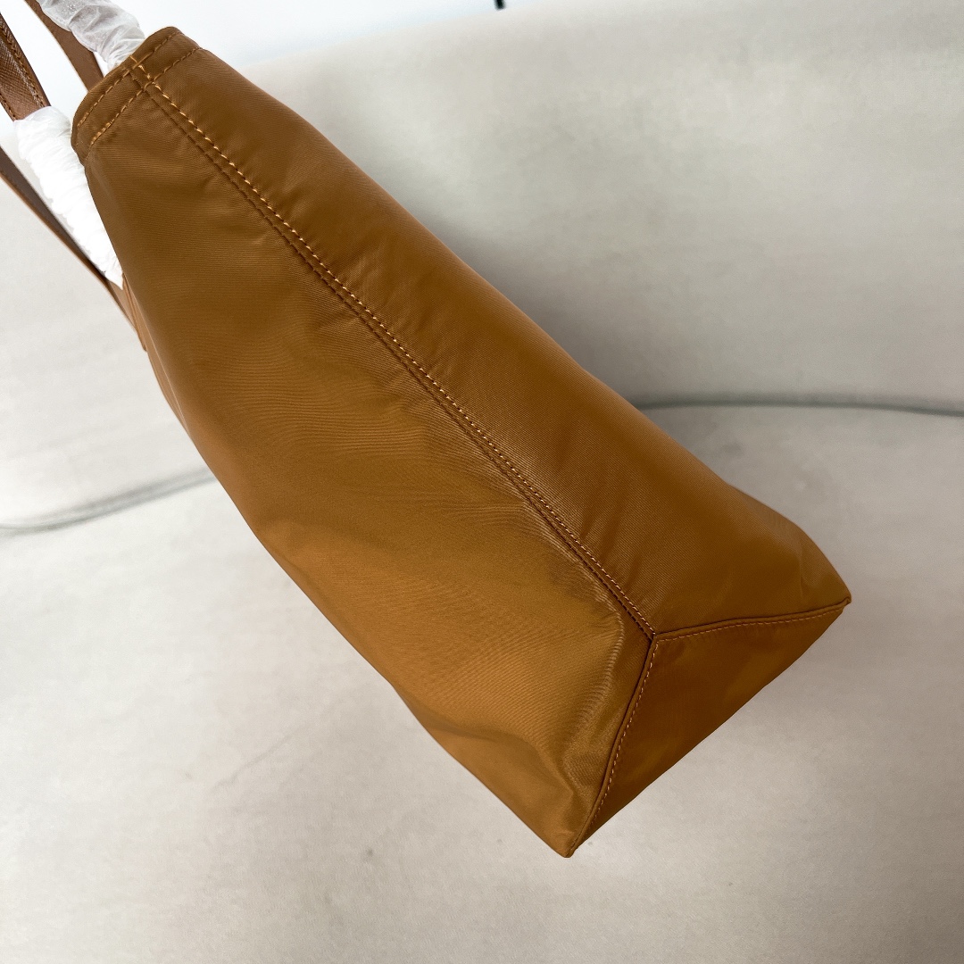 [TOP] PRADA Nylon Tote Bag 43x31x15cm - Brown